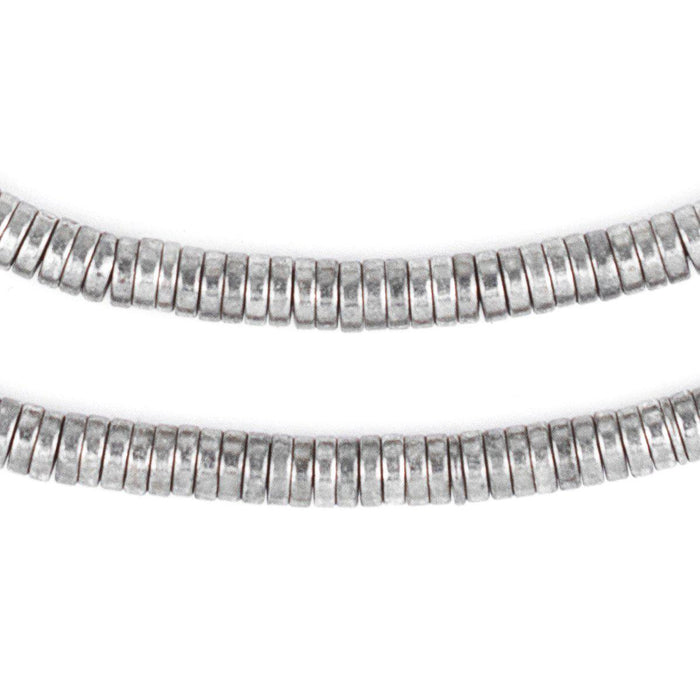 Silver Snake Disk Beads (6mm) - The Bead Chest