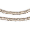 Shiny Silver Interlocking Crisp Beads (6mm, 16 Inch Strand)