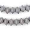 Grey Bicone Natural Wood Beads (10x15mm)