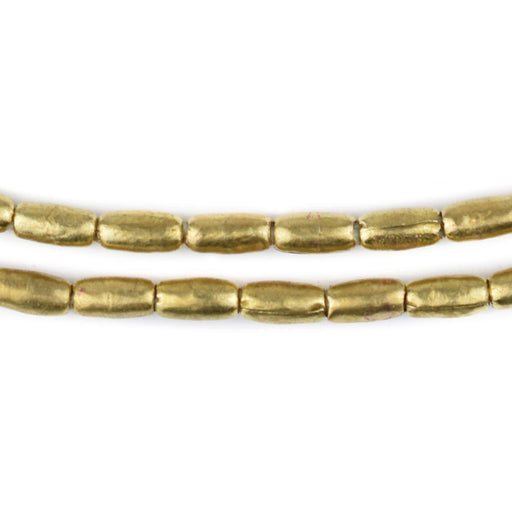 Folded Brass Plate Ethiopian Metal Beads (10x5mm)