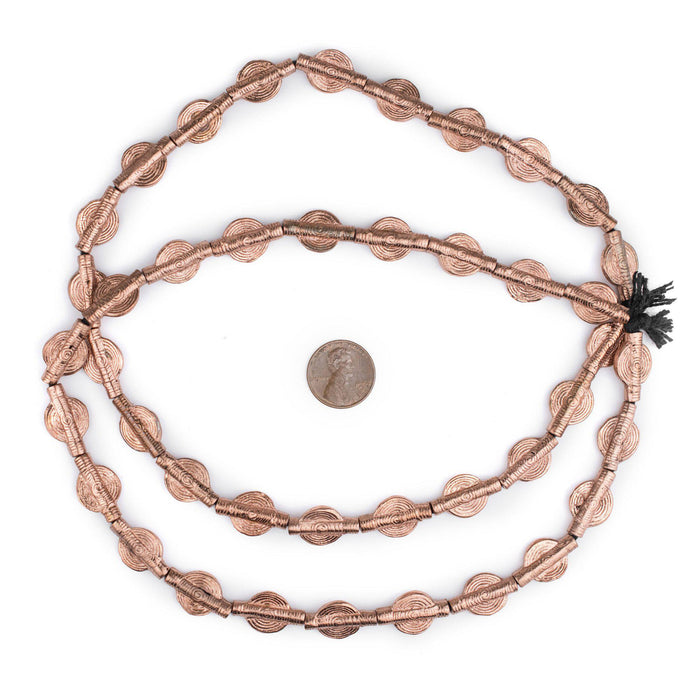 Copper Sun Baule Beads (20x12mm) - The Bead Chest