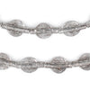 Silver Sun Baule Beads (20x12mm)
