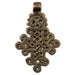 Brass Ethiopian Coptic Cross Pendant (68x44mm) - The Bead Chest