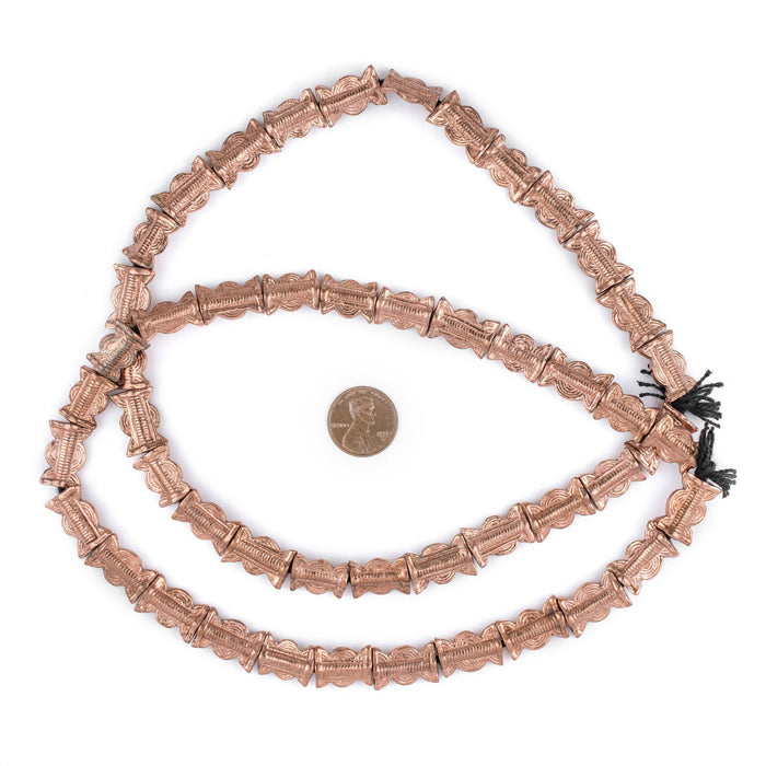 Copper Sun & Moon Baule Beads (16x11mm) - The Bead Chest