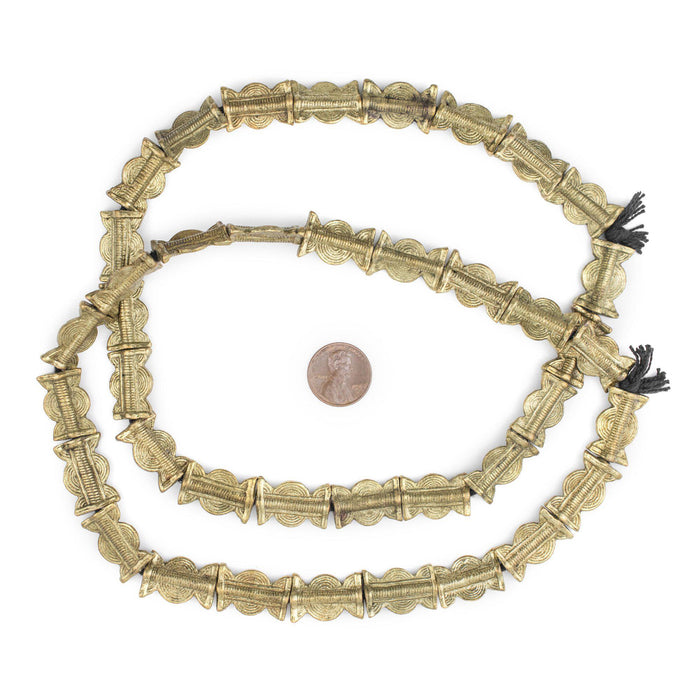 Brass Sun & Moon Baule Beads (22x14mm) - The Bead Chest