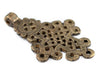Brass Ethiopian Coptic Cross Pendant (68x44mm) - The Bead Chest