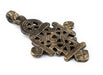 Brass Ethiopian Coptic Cross Pendant (68x40mm) - The Bead Chest
