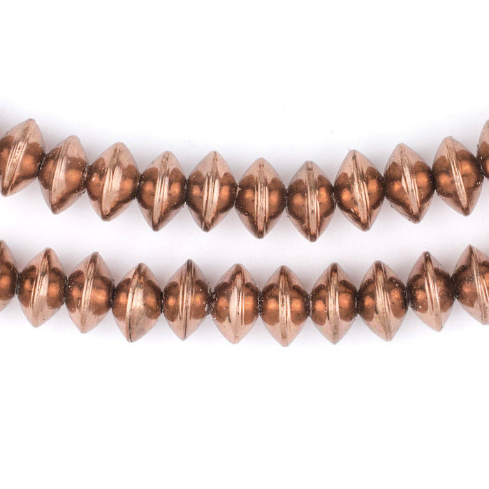Ethiopian Copper Saucer Beads (10mm) - The Bead Chest