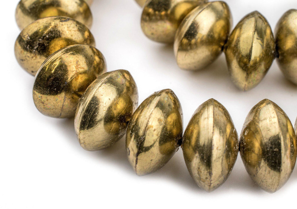 Ethiopian Brass Saucer Beads (24mm) - The Bead Chest