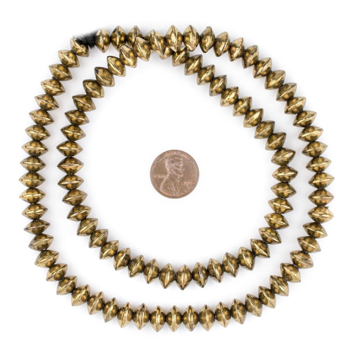 Ethiopian Brass Saucer Beads (10mm) - The Bead Chest