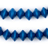 Azul Blue Bicone Natural Wood Beads (10x15mm)