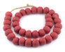 Jumbo Red Opaque Recycled Glass Beads (23mm) - The Bead Chest