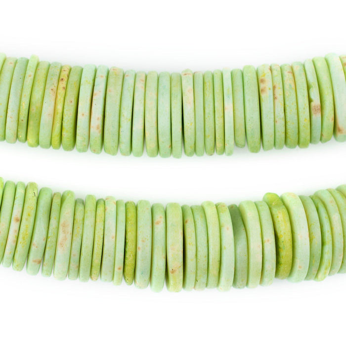 Jade Green Bone Button Beads (14mm) - The Bead Chest