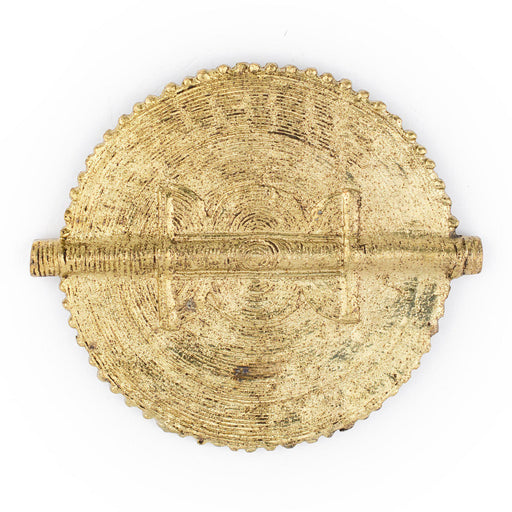 Traditional Brass Sun Baule Bead Pendant (75x65mm) - The Bead Chest