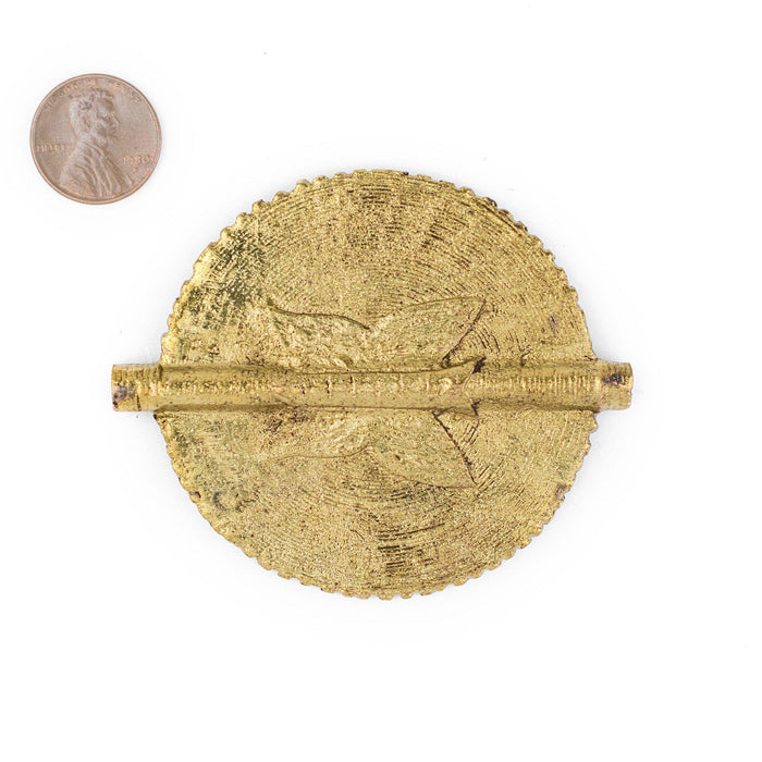 Butterfly Brass Sun Baule Bead Pendant (75x65mm) - The Bead Chest
