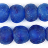 Jumbo Aqua Swirl Recycled Glass Beads (23mm)