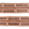 Copper Lattice Rectangular Baule Beads (45x36mm)