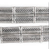 Silver Lattice Rectangular Baule Beads (45x36mm)