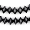 Black Bicone Natural Wood Beads (10x15mm)