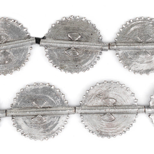 Silver Traditional Sun Baule Beads (54x46mm) - The Bead Chest