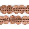 Copper Double Sun Dotted Baule Beads (49x36mm)