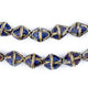Lapis Bicone Inlaid Nepali Brass Beads (14x11mm) - The Bead Chest