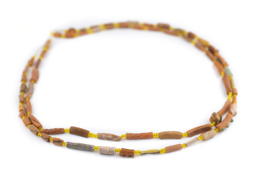 Orange Roman Glass Bangle Beads - The Bead Chest