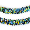Rainbow Medley Fused Rondelle Recycled Glass Beads