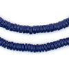 Dark Blue Mini-Disk Sandcast Beads
