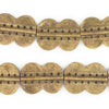 Brass Double Sun Dotted Baule Beads (49x36mm)