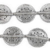 Silver Sun Dotted Baule Beads (55x45mm)