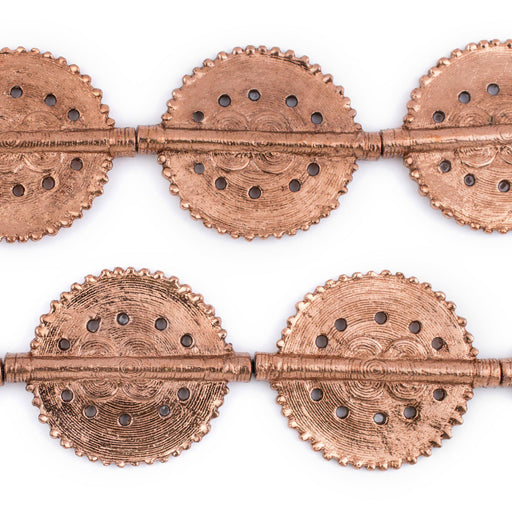 Copper Sun Dotted Baule Beads (55x45mm)
