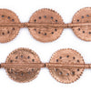 Copper Sun Dotted Baule Beads (55x45mm)