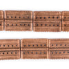 Copper Rectangular Dotted Baule Beads (54x41mm)