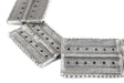 Silver Rectangular Dotted Baule Beads (54x41mm) - The Bead Chest