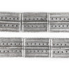 Silver Rectangular Dotted Baule Beads (54x41mm)