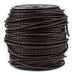 3.0mm Dark Brown Round Braided Bolo Leather Cord (3ft) - The Bead Chest
