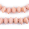 Pink Bicone Natural Wood Beads (10x15mm)