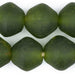 Super Jumbo Lime Green Bicone Recycled Glass Beads (35mm) - The Bead Chest