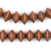 Light Brown Bicone Natural Wood Beads (10x15mm)