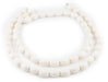 White Oval Natural Wood Beads (15x10mm) - The Bead Chest