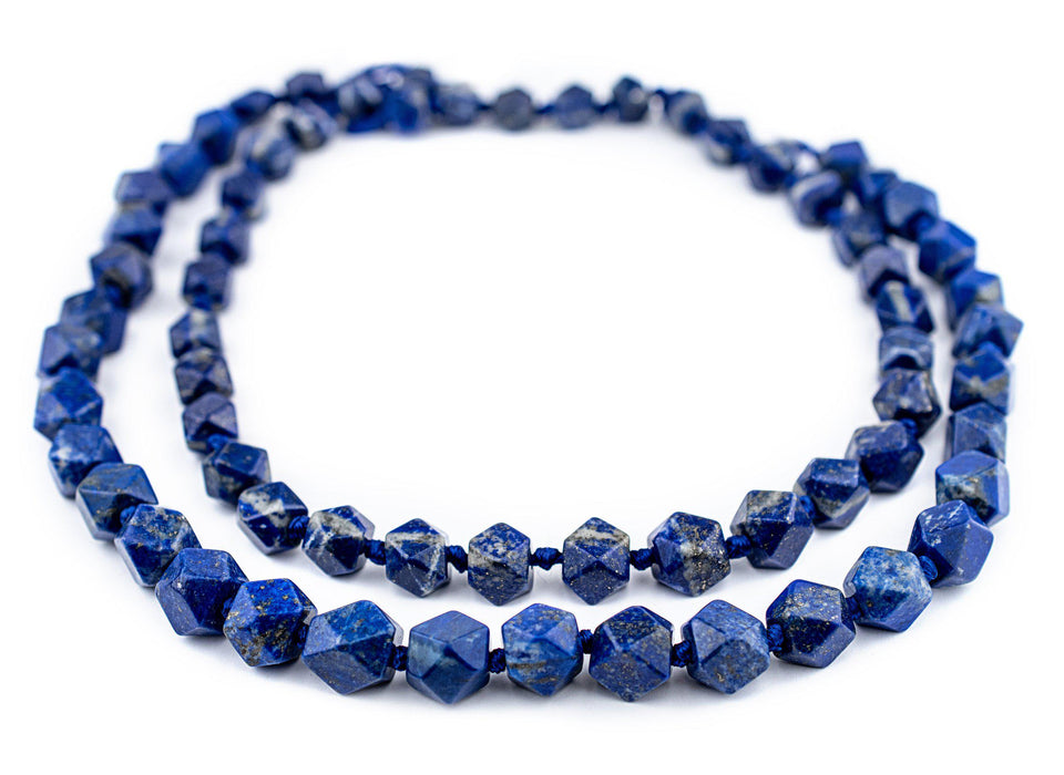Cornerless Cube Lapis Lazuli Beads (9-14mm) - The Bead Chest
