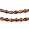 Brown Oval Wooden Arabian Prayer Beads (7x10mm)
