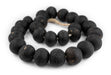 Super Jumbo Blackened Brown Recycled Glass Beads (34mm) - The Bead Chest