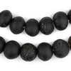Super Jumbo Blackened Brown Recycled Glass Beads (34mm)