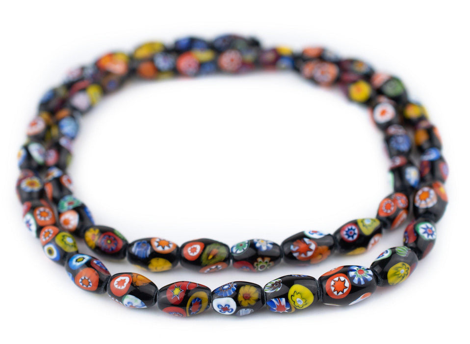 Premium Oval Millefiori Beads (14x9mm) - The Bead Chest