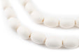 White Oval Natural Wood Beads (15x10mm) - The Bead Chest