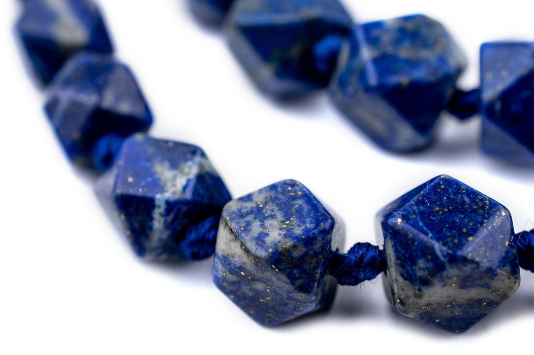Cornerless Cube Lapis Lazuli Beads (9-14mm) - The Bead Chest