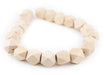Cream Diamond Cut Natural Wood Beads (20mm) - The Bead Chest