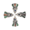 Peacock Tail Enameled Berber Ornaments (Set of 4)